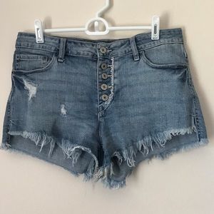Distressed Denim Shorts